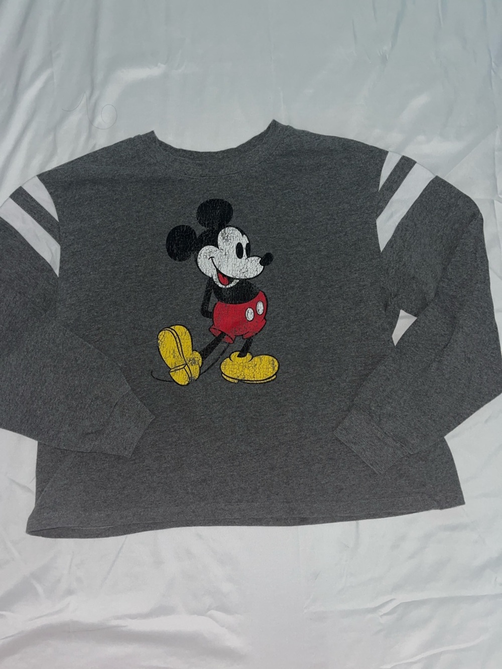 Disney Gray Crewneck Sweatshirt Tag Detail